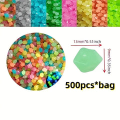 500 Glow in the Dark Stones for Garden Decor