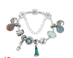 Jack and Sally Skeleton Charm Bracelet for Halloween
