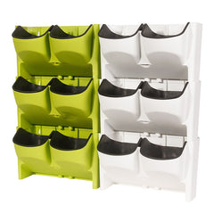 Vertical Garden Wall Planter Set with Self-Watering Pots