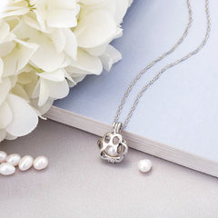 Glow-in-the-Dark Dog Paw Pendant Necklace