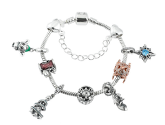 Jack and Sally Skeleton Charm Bracelet for Halloween