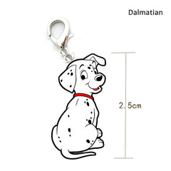 Husky and Dalmatian Dog Keychain Pendant Accessory