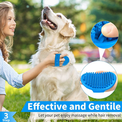 3-Piece Dog Bath & Massage Brush Set