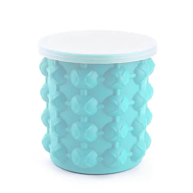 Double Wall Outdoor Silicone Ice Bucket with Lid