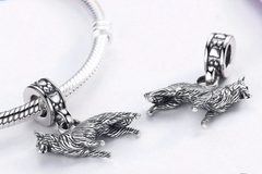 S925 Silver 3D Loyal Shepherd Dog Pendant Charm