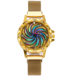 360-Degree Rotating Quartz Watch for Women