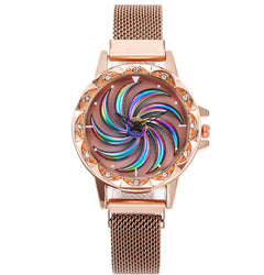 360-Degree Rotating Quartz Watch for Women