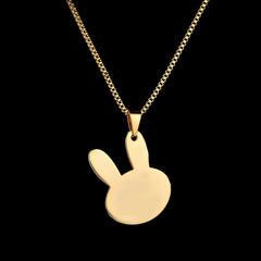 Cartoon Rabbit Stainless Steel Engraved Dog Tag