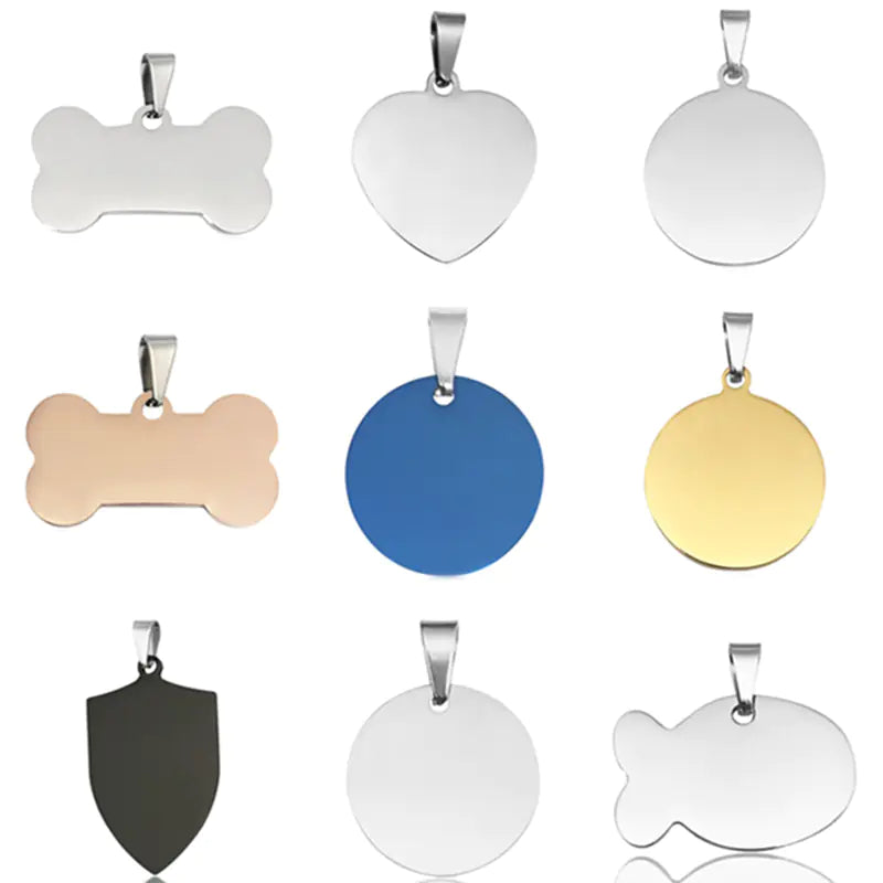 Stainless Steel Dog Tag Necklace for Pet Identity