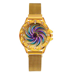 360-Degree Rotating Quartz Watch for Women