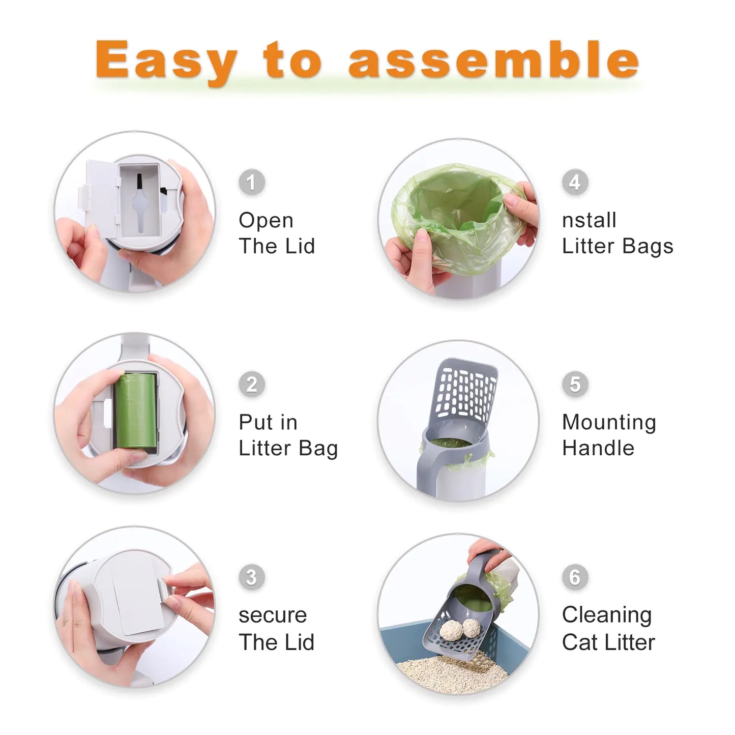 Portable Cat Litter Scoop with Integrated Filter