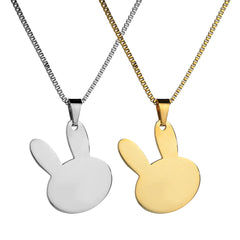 Cartoon Rabbit Stainless Steel Engraved Dog Tag