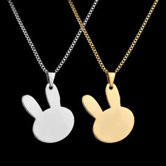 Cartoon Rabbit Stainless Steel Engraved Dog Tag
