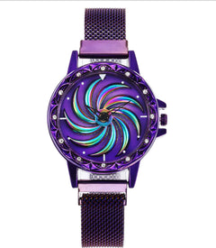 360-Degree Rotating Quartz Watch for Women
