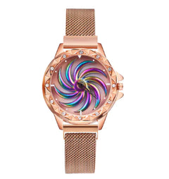 360-Degree Rotating Quartz Watch for Women
