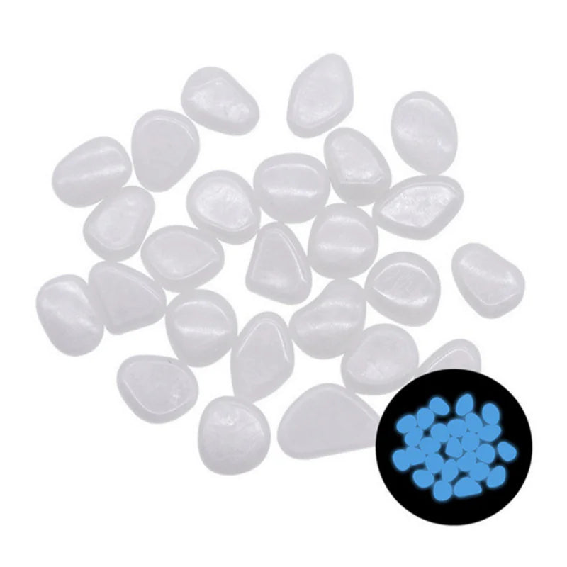 100PCS Glow-in-the-Dark Garden Pebbles