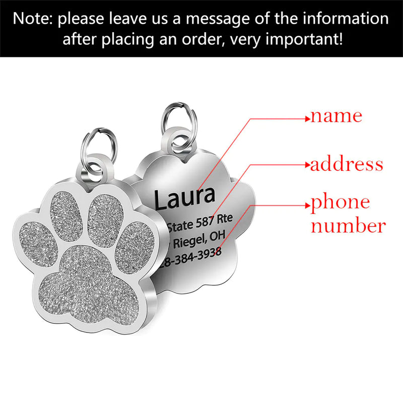 Personalized Stainless Steel Bone Dog ID Tag