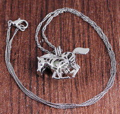 Fashionable Glow-in-the-Dark Horse Pendant Necklace