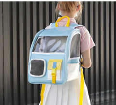 Portable Transparent Backpack for Pet Travel Supplies