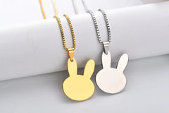 Cartoon Rabbit Stainless Steel Engraved Dog Tag