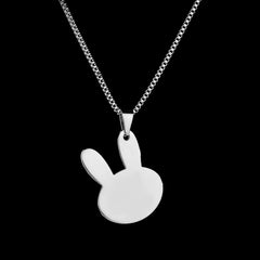 Cartoon Rabbit Stainless Steel Engraved Dog Tag