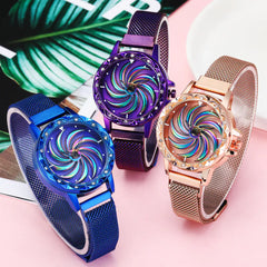 360-Degree Rotating Quartz Watch for Women