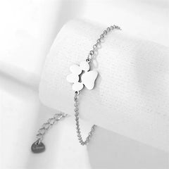 Stainless Steel Dog Paw Print Bracelet